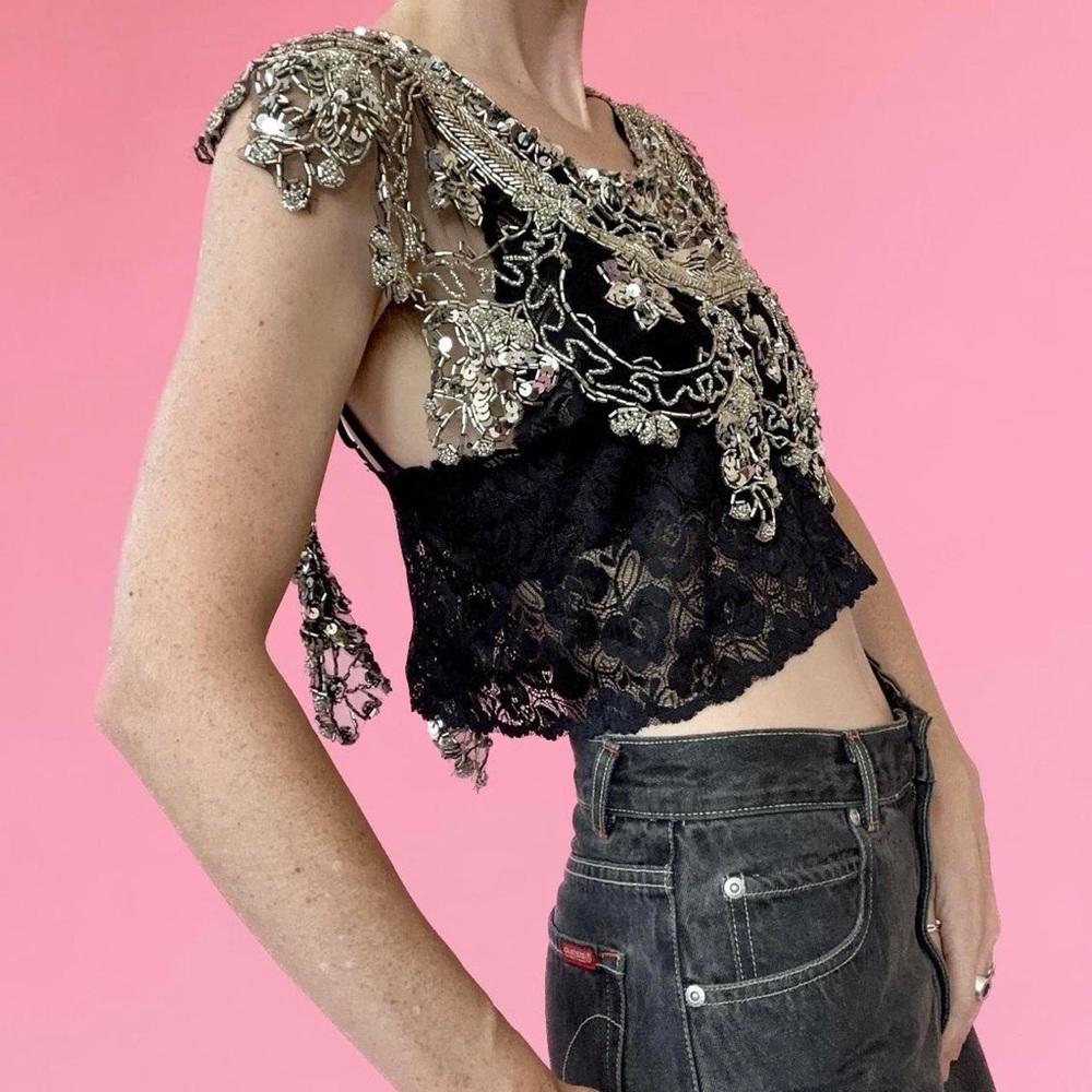 Vintage beaded shawl